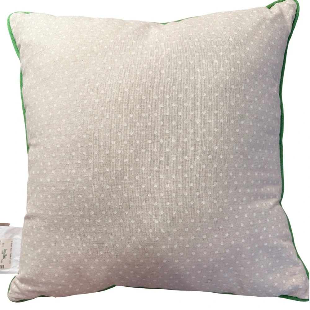 Easter Bunny Floral Ribbon‎ Embroidery Accent Pillow Spring Easter Cottagecore